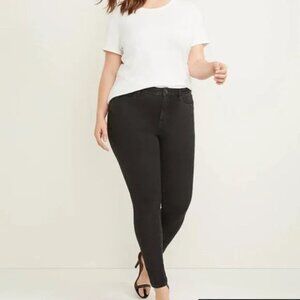 Lane Bryant Black Mid Rise Signature Fit Flex Magic Waistband Skinny Jean 18 NWT